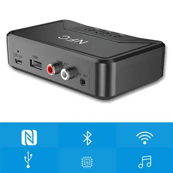 5.0 Bluetooth Sprejemnik Smart NFC A2DP RCA AUX 3.5 MM Jack Brezžični Adapter Suppotr USB Predvajanje Za AVTO Dom Zvočnik izhod za Slušalke