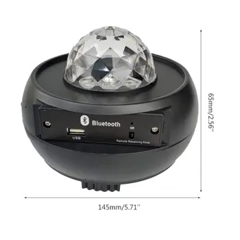 USB Pogon LED Zvezdnato Nebo Projektor Lahka Glasba Bluetooth Daljinsko upravljanje Dekor