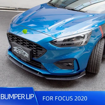 Avto Sprednji Odbijač Cepilec za Ustnice Difuzor Za Ford Focus ST 2019 2020 Spojler Kritje Trim 3pcs/set PP Obarvani Plastični Odbijač Ustnice