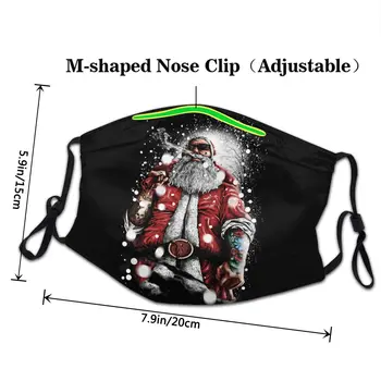 Vesel Christma Santa Claus Thug Life Večkratno Uporabo Masko Grafika, Tiskanje Anti Meglica Varstvo Masko Usta Žarilna