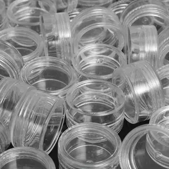 50pc/Veliko 5 g Vzorca Jasno Krema Jar Mini Kozmetični Steklenice Posode Pregleden Pot Za Nohte Umetnost Majhne Jasno, Lahko Tin Za Balzam za ustnice