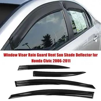 4PCS Strani Sun Okno Ščitniki Ter Dež Stražar Za Honda Civic 2006-2011
