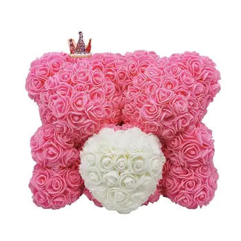 Rose Cvet 10 cm medvedek kot Nalašč Edinstvene Ideje Darilo Za Ljubitelje-Darilo Za Obletnico, Božični Okraski