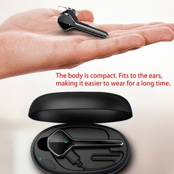 Nove brezžične slušalke za prostoročno uporabo Bluetooth slušalke Poslovnih slušalke z mikrofonom z polnilnik, Aktivni šumov