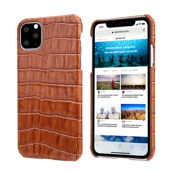 Za iPhone 11 Pristen Cowhide Usnje Nazaj Primeru iPhone 11 Pro Krokodil Kože Telefon Vrečko Primeru Slim Nazaj Kritje za iPhone 11 2019