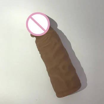 Mini 14 cm Sot TPE Realističen Dildo Penis Rokavi za enkratno uporabo Kondoma Penis Razširitev Kurac Enlarger Penis Tulec Zamudo Izliv Seks