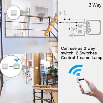 Wifi Smart Stikala za Luč Diy Breaker Modul Smart Life/Tuya APP Remote Control,Deluje z Alexa Echo googlova Domača stran 1/2 Pot
