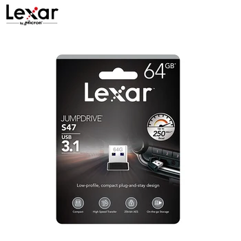 Lexar JumpDrive S47 USB 3.0 Flash Disk 128GB 32GB 64GB visoko hitrost Mini Pendrive USB 3.0 Pen Drive do 100MB/s, U Disk za PC