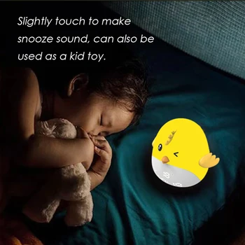 Srčkan Otrok Noč Lučka Bejba, Digitalna Budilka Night Light Dotika Nadzor za Otroke Darilo Spalnica Dekoracijo namizne Svetilke