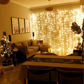 2/3/6m daljinskim LED zavese pravljice Luči niz Božično led teras stranko poroko okno dekor prostem niz Luči za novo leto