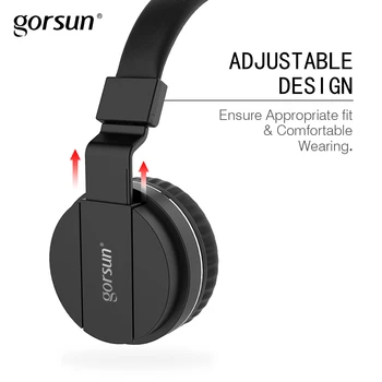 Žične Slušalke Gorsun GS779 Lahki Stereo Zložljive Nastavljiv Slušalke Slušalke Buit v Mic za telefone Računalnik PC Xiaomi