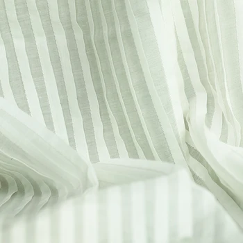 Bela barva 3D naguban in proge svile mešanice bombaža tkanine, šivanje za obleko, krilo, srajca, bluza, obrti, ki jih dvorišču