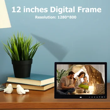 VODOOL 12 palčni HD Digitalni Foto Okvir 1280 x 800 Touch Screen Smart Photo Frame Multi-Medijev, Glasbe, Video Player, Picture Imetnika